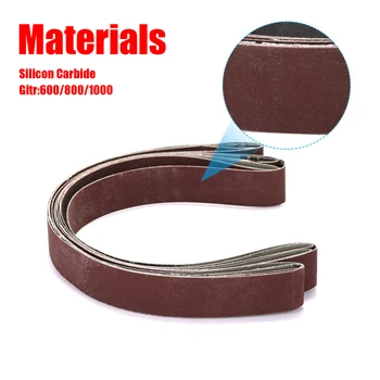 

15PCS Abrasive Sanding Belts Band Cutter Makers 600 800 1000 Grit Each 5 Pieces Asst Making Wood Grinding Sander Tools
