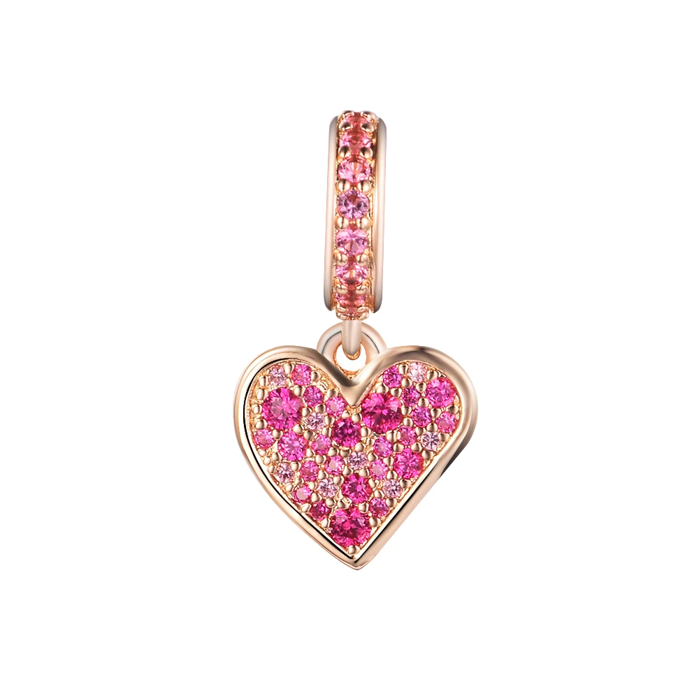 

Подходят для браслетов Pandora с ПАВЕ, подвеска в виде сердца свободной руки, оригинальные аксессуары для ювелирных изделий, подарок для женщин