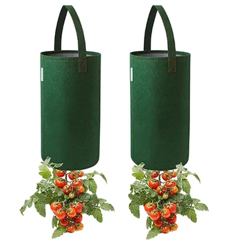 

Felt Hanging Tomato Grow Bag Upside Down Tomato Planter Multi-function Strawberry Vegetable Flower Plant Grow Bags