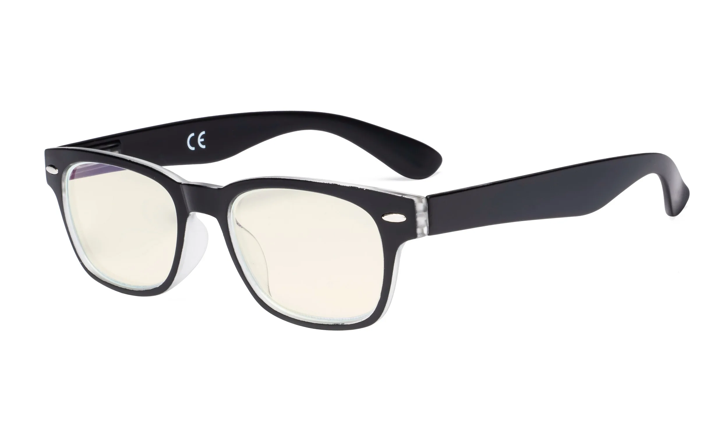 Black UVRFH4 Eyekepper Ladies Computer Glasses- Blue Light Filter Readers Women- UV420 Protection Retro Reading Eyeglasses - Цвет оправы: Black