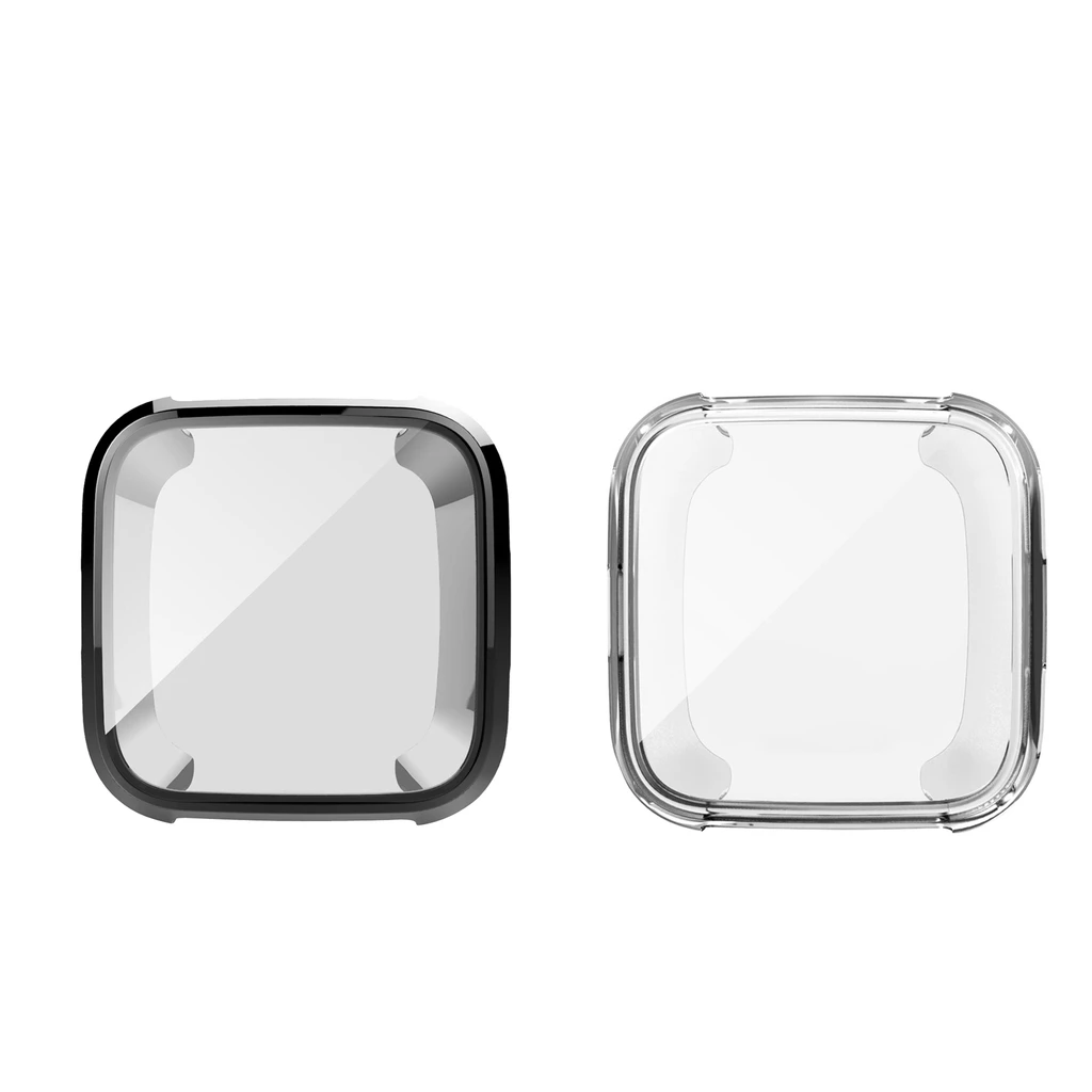2 Pieces Protector Case Screen Protector 40mm Overall Protective Case TPU Ultra-Thin Watch Cover for Fitbit Versa Smart Watch