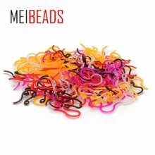 MEIBEADS 500 шт./партия, модный пластиковый ушной крючок, не аллергенные серьги, провода, фурнитура, подходят для ювелирных изделий, аксессуары UF1953