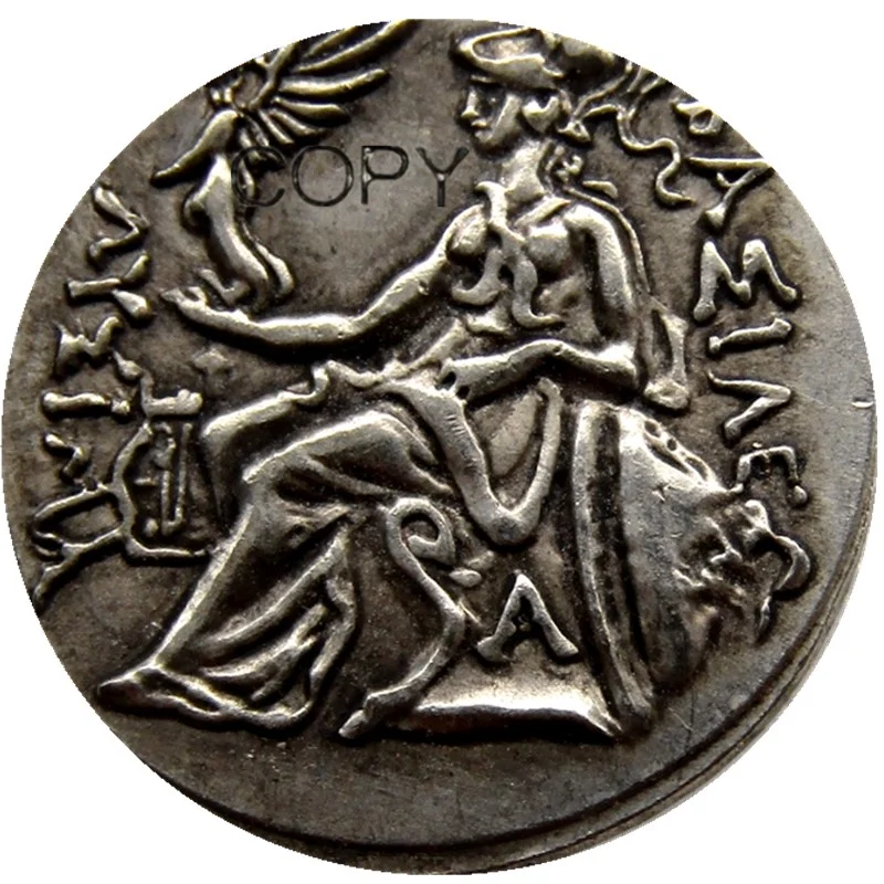 G(01) ALEKSANDER III the Great 336-323 г. До н. Э. Посеребренная копия древней греческой монеты