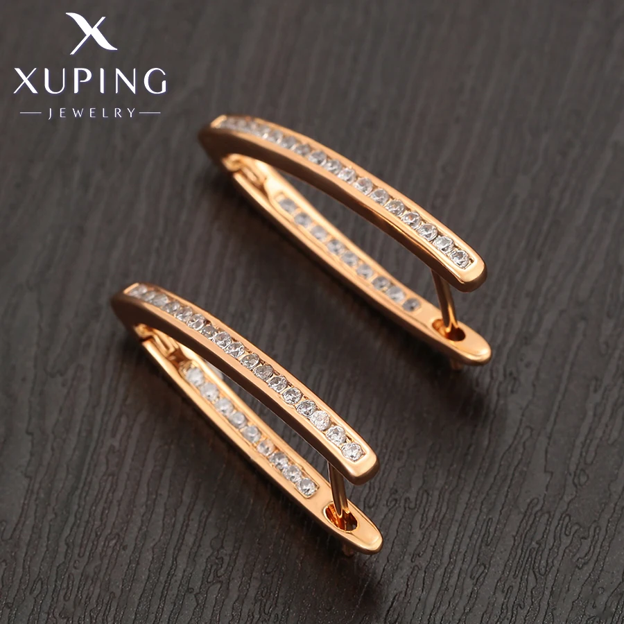 Xuping Jewelry  Store Hot Sale Women Huggies Earrings for Women Gifts of European Pattern Design Party Trendy Model A00718530
