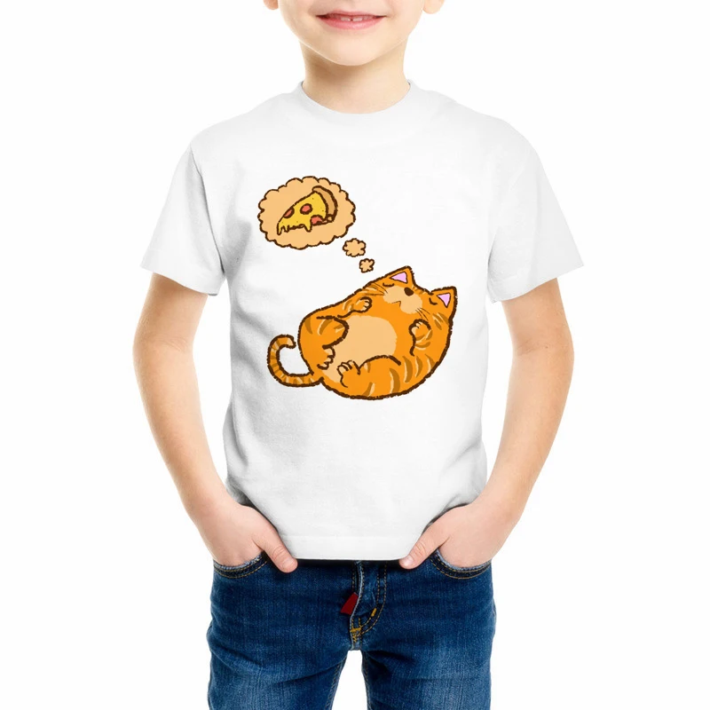 14 Летняя футболка с надписью «I Love My CAT», Повседневная футболка для маленьких мальчиков и девочек, детская одежда, Забавная детская футболка, Милая футболка с котом, Y7-5 - Цвет: 14