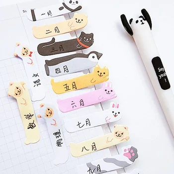 

Kawaii Memo Pad Bookmarks Creative Cute Cat Panda Sticky Notes Index Planner Stationery School Supplies