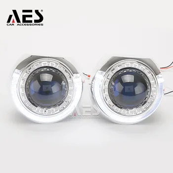 

Free Shipping 2pcs Angel Eyes Shroud For Hella Xenon HID Projector Lens 3.0" Super Bright Tiguan U-Ring LED Cap