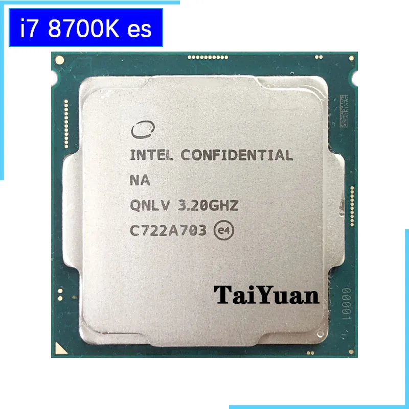 Intel Core i7-8700K es i7 8700K es i7 8700Kes QNLV 3,2 ГГц шестиядерный процессор с двенадцатью резьбой L2 = 1,5 м L3 = 12 м 95 Вт LGA 1151
