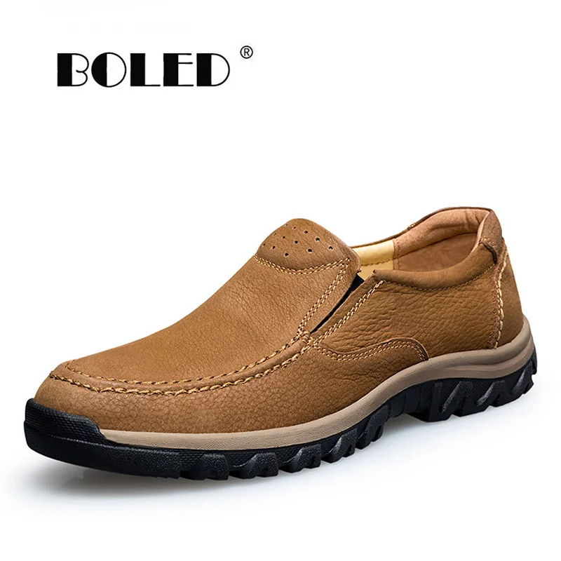 

Full Grain Leather Men Boots Plus Size Retro Spring And Autumn Ankle Working Boots Handmade Outdoor Shoes Men