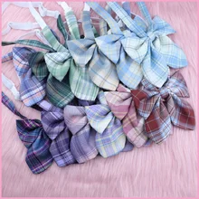 

[Boxer Plaid] JK Bow Tie Female Japanese Bow Tie Student Uniforms Shirt Same Pleated Skirt Bow Gadget