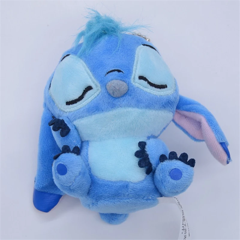 20 шт./лот Sleepy Stitch Keychian плюшевые игрушки куклы, аниме Лило и Стич маленькие подвесные плюшевые игрушки для детей подарок на день рождения