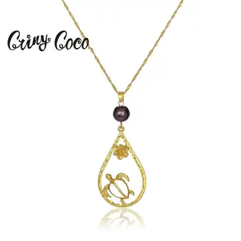 

Cring Coco Hawaiian Frangipani Turtle Pendants Necklaces Brand Quality Fashion Necklace New Design wholesale Jewelry for Women