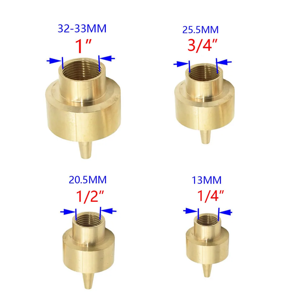 1/4 1/2 3/4 1 1.5 inch Thread Fountain Nozzle Garden Decorative Outdoor Water Fountain Pond  Adjustable Brass Sprinklers