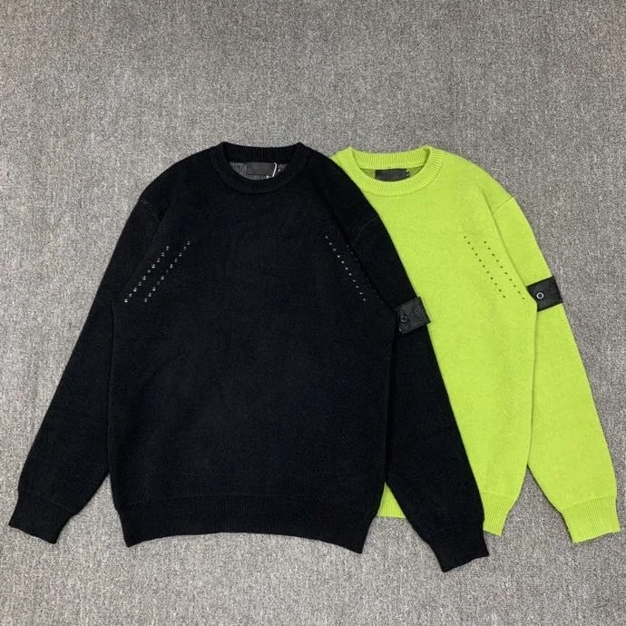 

2021 The New Spring and Autumn Stone 88 Island Men Embroidered Armbands Head Pullovers Round Neck Sweatshirt Men Casual Sweater