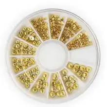 Лучший маникюрный полукруглый перламутровое сверло коробка 2-4 мм смешанный маленький диск в коробке инструмент для ногтей QQ99