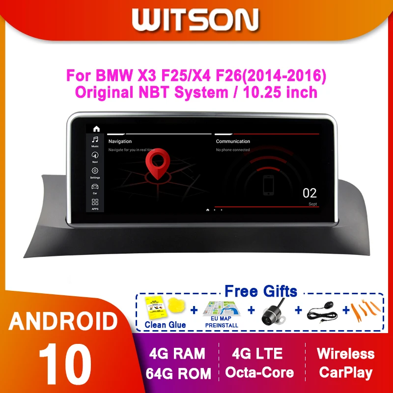 Автомобильный мультимедийный плеер WITSON Android 10 0 8 ядер для BMW X3 F25/X4 F26(2014-2016)