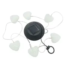 Любовь Солнечный ветряной светильник с музыкой светодиодный садовый подвесной Спиннер лампа Изменение цвета Газон Двор украшение дома