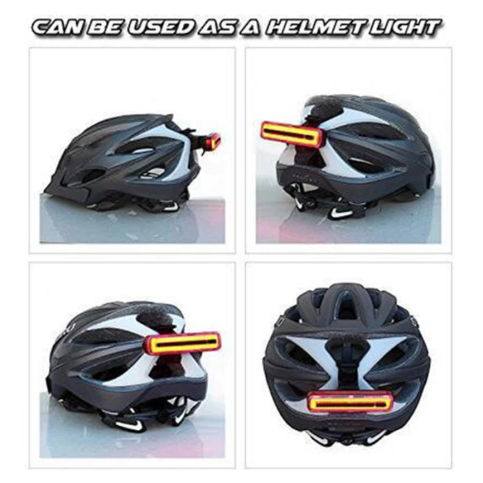 Bicyle Rear LED Light USB Rechargeble Taillights Highlight COB Mountain Bike Aluminum Lamp Helmet Lights