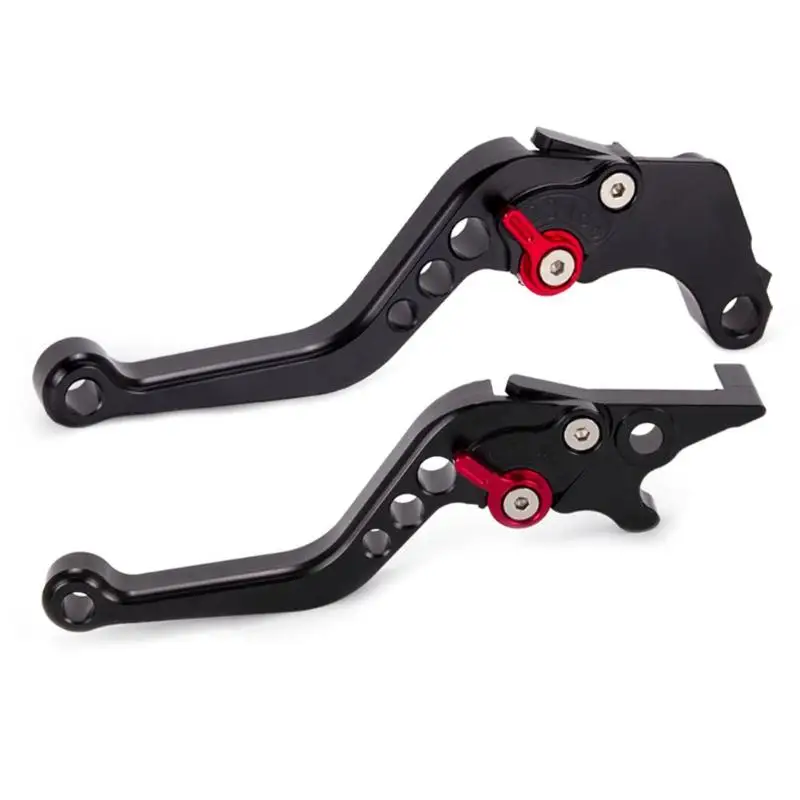 Motorbike Aluminum Alloy Clutch Levers Pack 2 for Honda MSX-125 Grom 2013- Adjustable Brake Anodizing Treatment of T6061 - Цвет: Черный