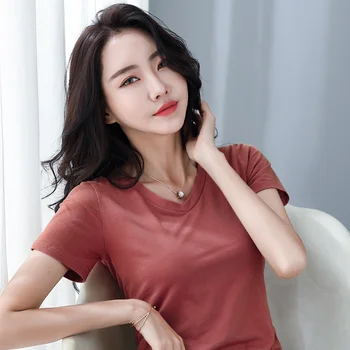 

gkfnmt 4XL 5XL Plus Size Tops T-Shirt Summer Fashion Tshirt Women T Shirt Casual Cotton Short Sleeve Pink Tee Shirt Femme XXXXL