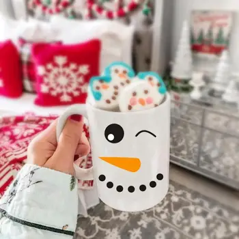 

QIFU Christmas Refrigerator Cup Sticker Merry Christmas Decorations for Home Snowman Gifts Kids Favor Navidad 2019 New Year 2020