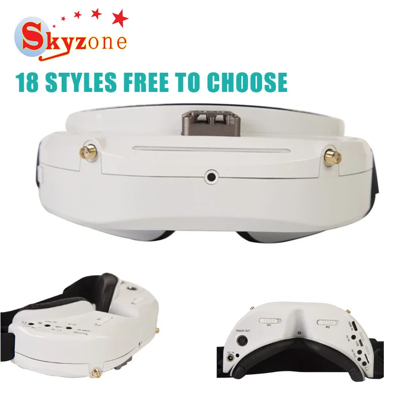 Skyzone SKY03O светодиодный/SKY03S 5,8 ГГц 48CH разнообразие FPV очки поддержка OSD DVR, HDMI и головной вентилятор светодиодный для радиоуправляемого дрона Accs