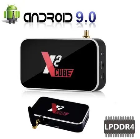 ТВ-бокс X2 Cube Amlogic S905X2 Android 9,0 2G DDR4 16G 2,4G/5G WiFi 1000M Bluetooth Smart медиаплеер набор топ ТВ Тонкий футляр