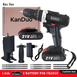 21V scie alternative Sans Fil, tournevis, perceuse à percussion, combinaison multifonctionnelle, ménage BRICOLAGE décoration outil 1.5AH 