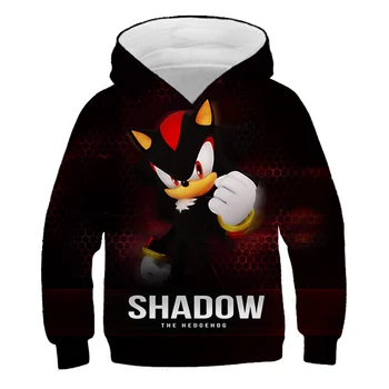 

Kids kawaii anime Super Sonic print baby 3d Hoodies Cartoon The Hedgehog Sweatshirt Boys Children long sleeve coat 2020 new