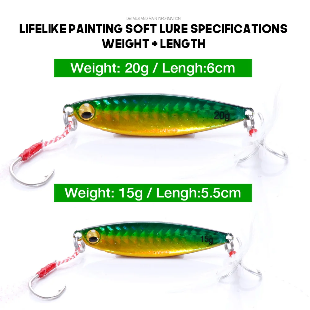 VTAVTA 15g 20g Metal Jigging Lure Vib Ice Fishing Lures Wobblers Artificial Bait For Fish Lure Pike Fishing Spoon Trout Area
