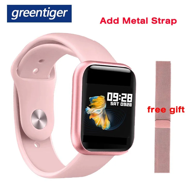 

Greentiger P80 Smart Watch women IP68 waterproof Heart Rate Monitor Fitness Tracker blood pressure Smartwatch VS B57 P68 S226