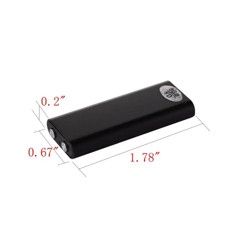 

1 1 Set MP3 Player 8GB With Recorder Music Player Audio Voice Record Listening Device 96h Portable Mini USB Rechargeable For