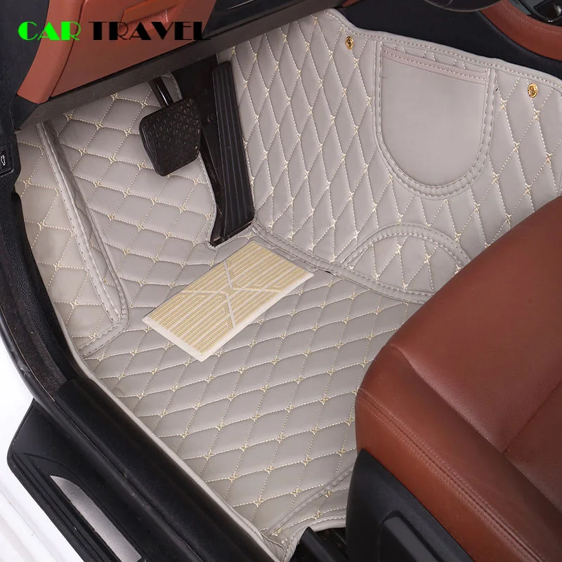 

leather Custom car floor mat For Fiat All Models palio viaggio Ottimo Bravo Freemont 500 auto accessories car styling