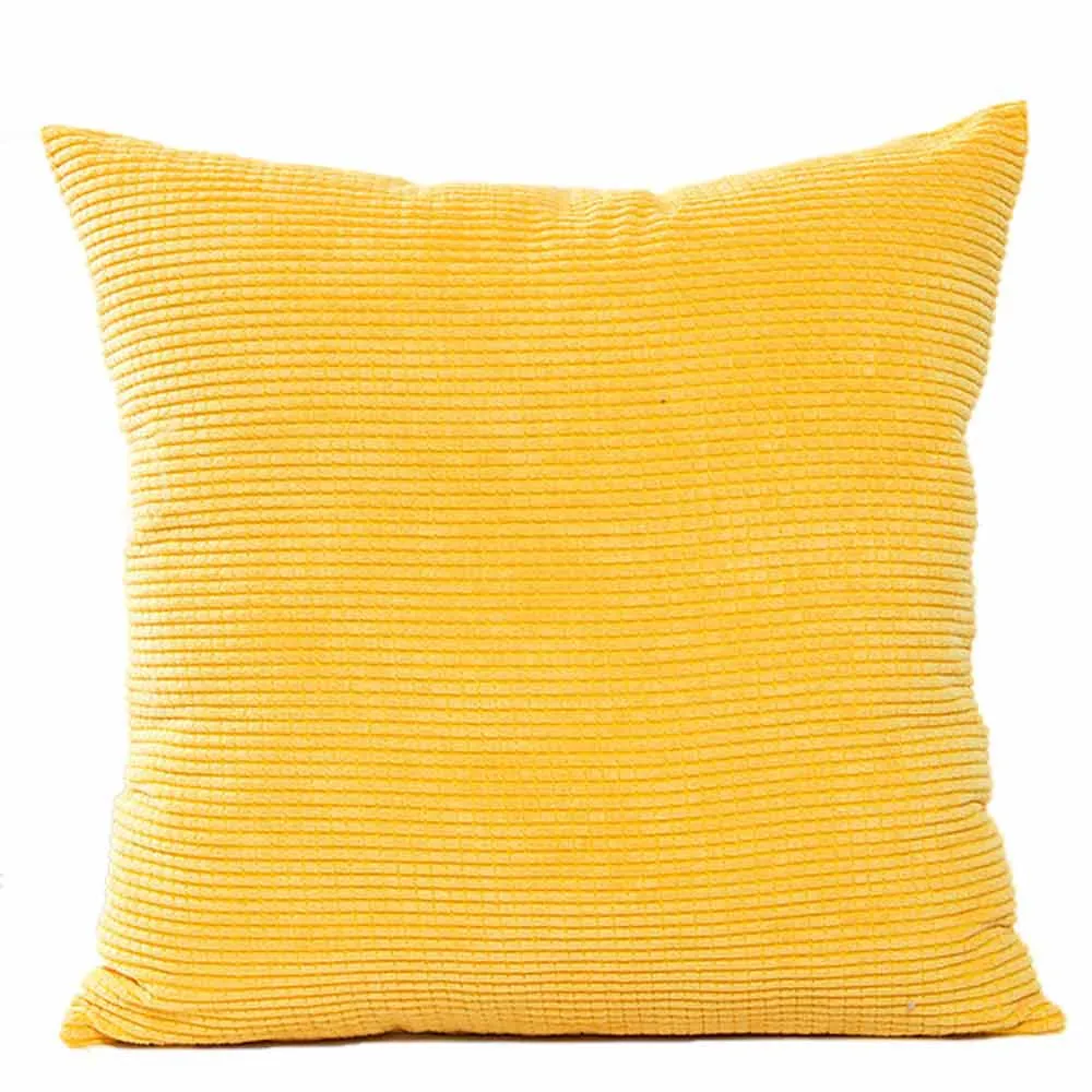 Однотонная подушка 45 см* 45 см, квадратный вельветовый чехол для подушки, наволочка для дивана, наволочка для подушки, домашний декор, наволочка для подушки - Цвет: Yellow