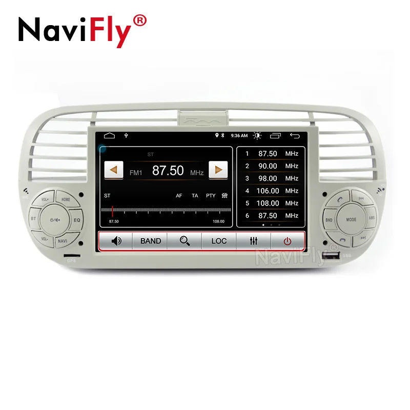 NaviFly ips экран DSP 2 din android 9,0 автомобильный multimidia gps навигатор для FIAT 500 аудио радио авто стерео аудио автомобиля