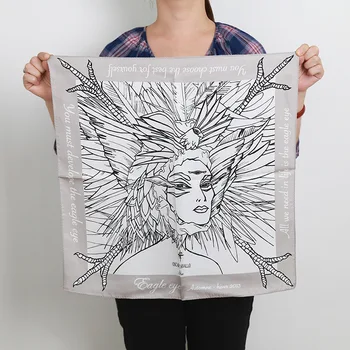 

New high quality silk scarf mulberry silkworm silk "eagle" small square silk scarf professional scarf