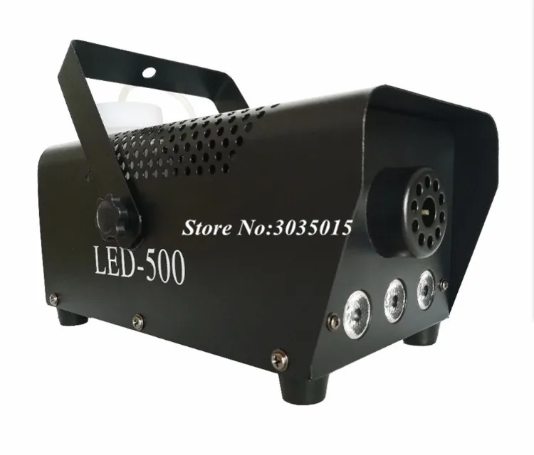 スモークマシン フォグマシン 500W 3 LED RGBモード フォグマシン 500w LED付き RGB リモコン付属 室内用 小型 照明