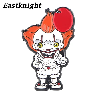 

Wholesale 20pcs/lot Ghost It Funny Clown Metal Enamel Pins and Brooches for Lapel Pin Bags Badge Collar jewelry