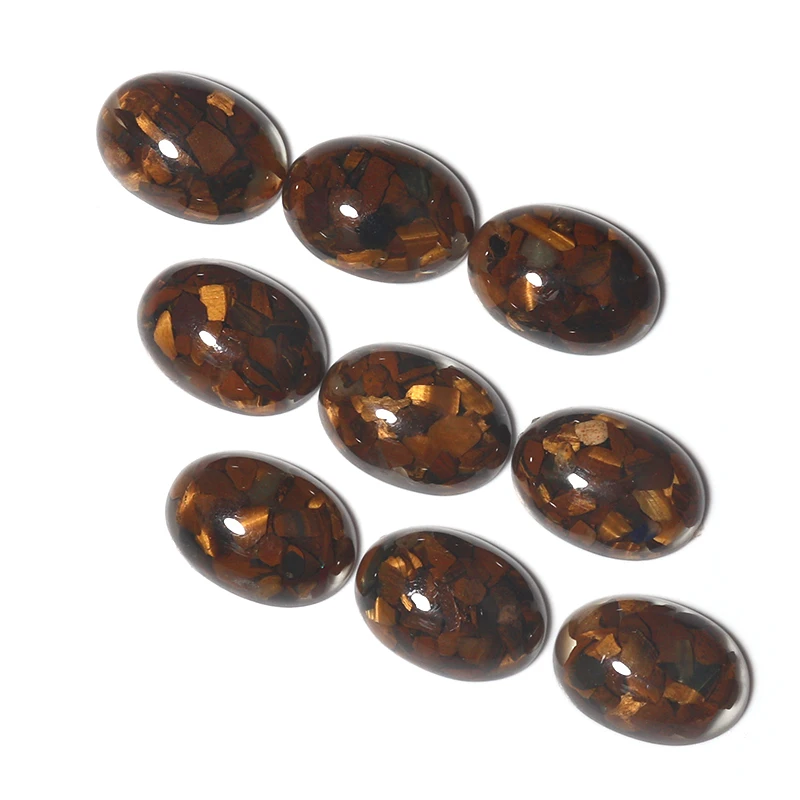 Cabochon Semi Precious Beads, Tiger Eye Shape Cabochons