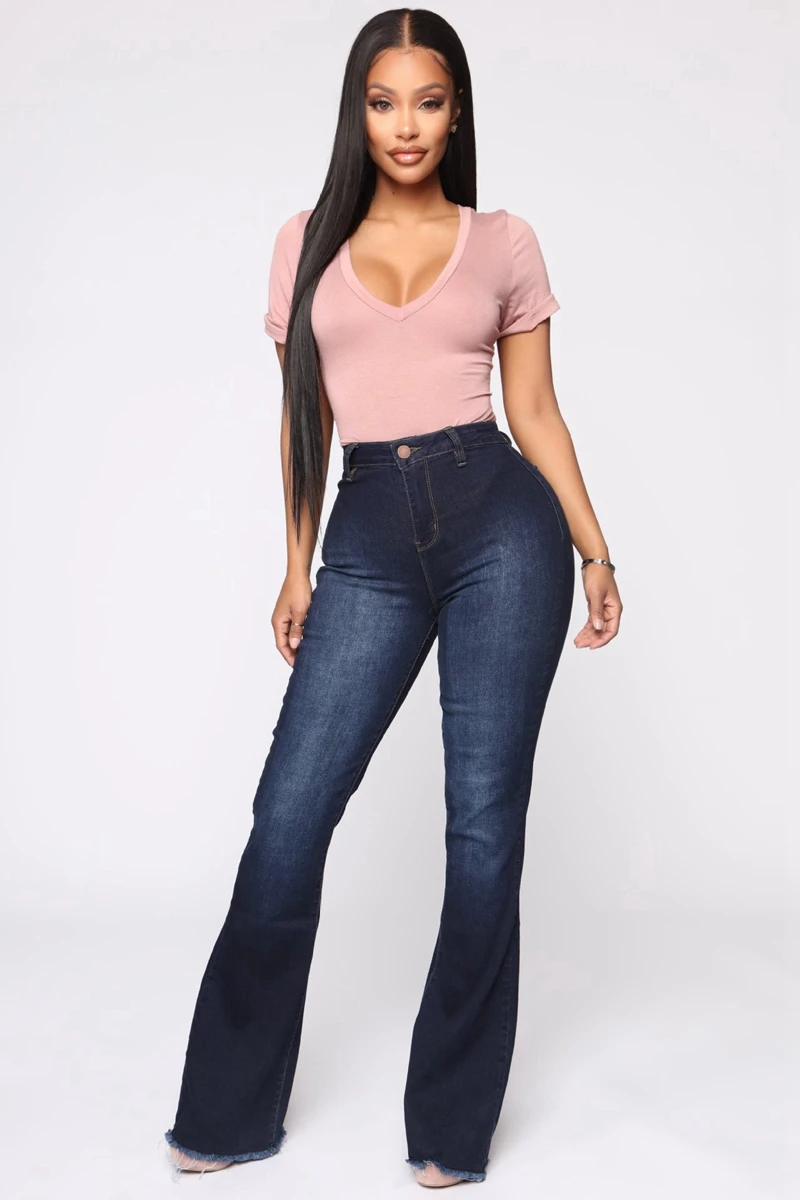 Jeans svasati a vita alta Jeans con fondo a campana Jeans autunnali con  taglio a stivale per donna Jeans Skinny in Denim pantaloni larghi per mamma| Jeans| - AliExpress