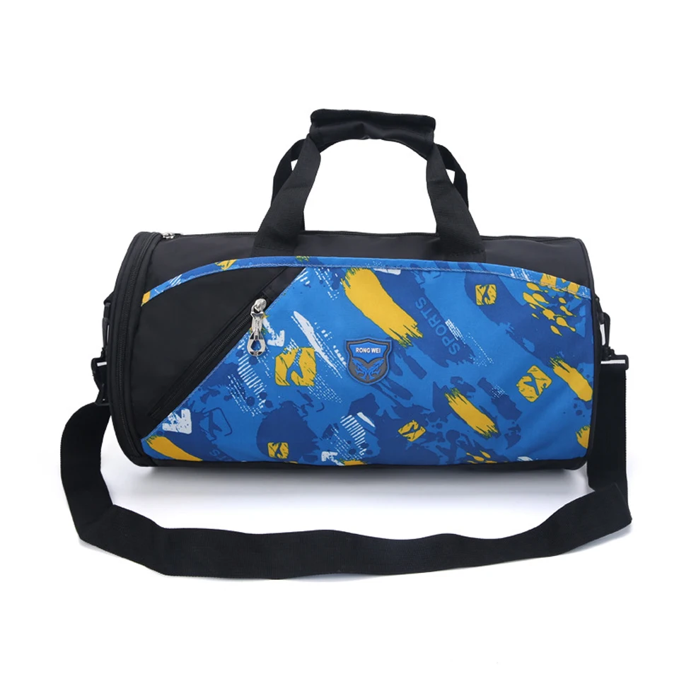 Мужская и женская спортивная сумка с обувью, Мужская Водонепроницаемая спортивная сумка, сумка для фитнеса, тренировок, йоги, путешествий, багажа, сумки - Цвет: Синий цвет