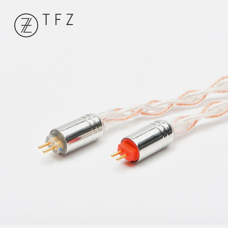 TFZ 3,5 мм/4,4 мм до 2 pin 0,78 мм кабель для обновления наушников посеребренный одиночный Кристальный медный серебряная фольга сбалансированный кабель