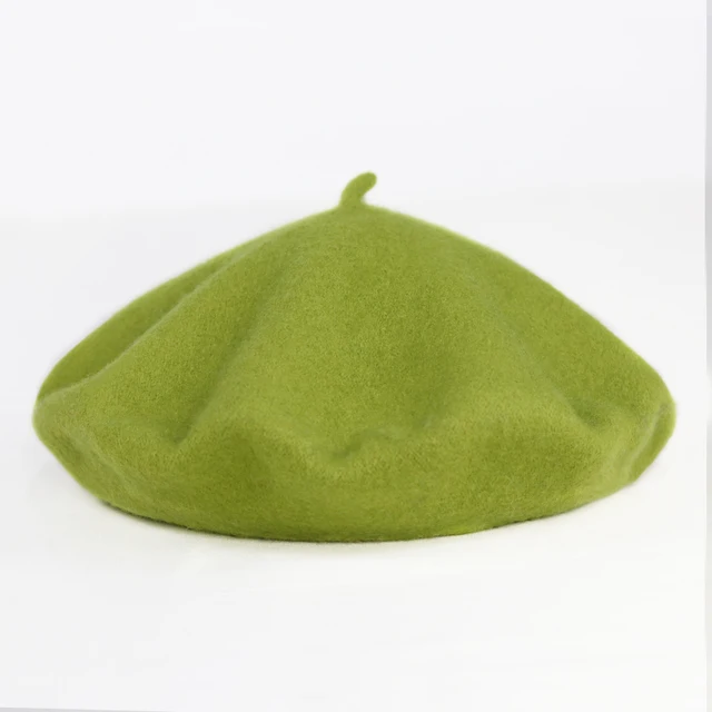 Autumn And Winter Green Board Beret Casual Wild Painter Hat Fresh Pumpkin Hat Autumn And Winter
