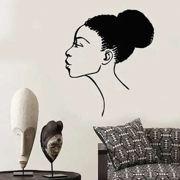 

Living Room Wall Decal Vinyl Stickers African Women Home Interior Design Art Murals Bedroom Wall Decorn WL1657