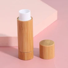 

1PCS Empty Lip Gloss Tube 4g/4ml Empty Natural Bamboo DIY Lipstick Lip Balm Lip Tube Cosmetic Container