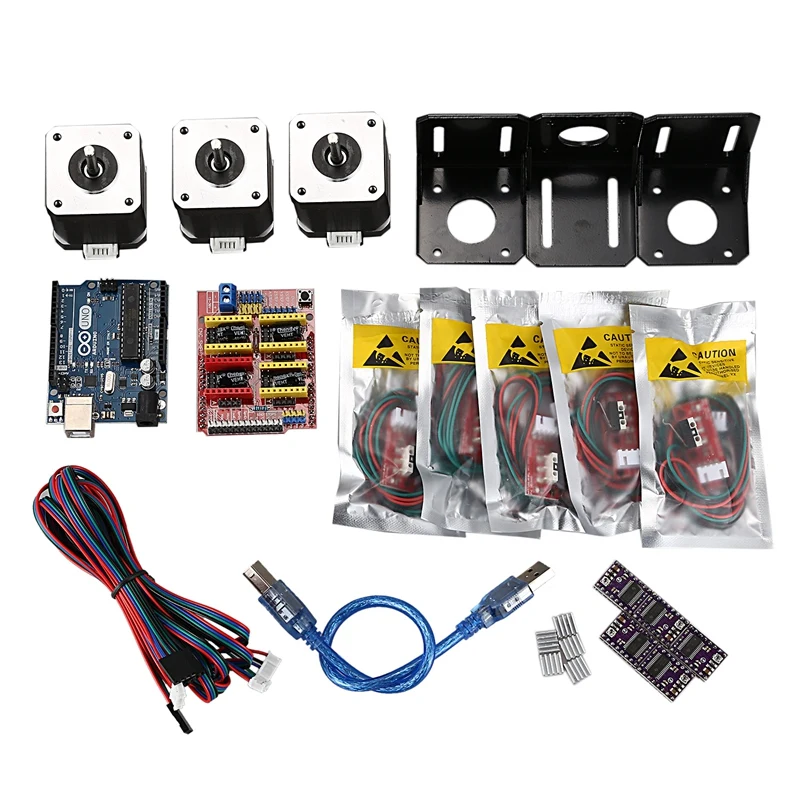 Профессиональный 3d принтер с ЧПУ модуль комплект для Arduino 3d принтер, Nema 17 шаговый двигатель+ CNC щит+ для UNO R3 доска+ Mechanica