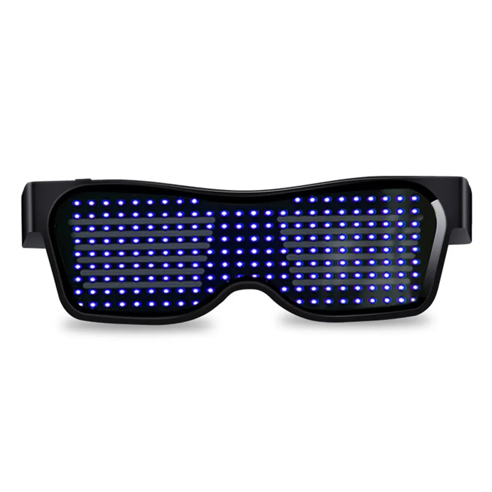 Беспроводное подключение освещающие очки Led жалюзи очки вечерние ночной клуб бар специальные атмосферные солнечные очки - Цвет: Blue light