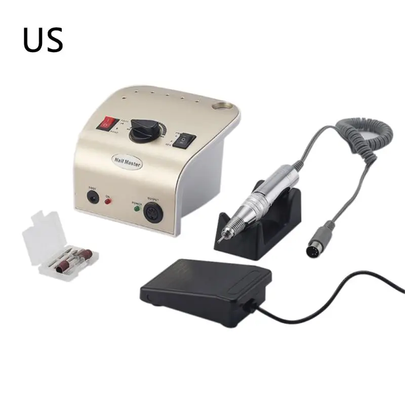 Светло-желтый 35000RPM Electric Nail File Bit Drill Manicure Pedicure Salon DIY Machine Tool - Цвет: Светло-желтый