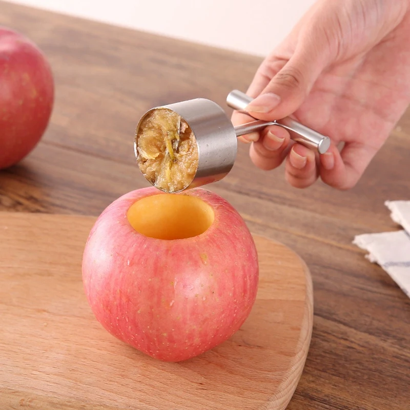 Apple Stalk Coring Device Stainless Steel Core Pitter Cutter Knife for Fruit& Vegetable Tool Kitchen Gadget