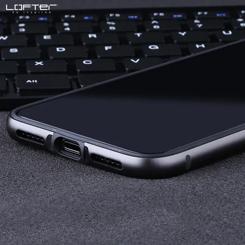 Lofter твердый ТПУ Алюминиевый металлический бампер чехол для iPhone X/XS Роскошный Жесткий металлический чехол-бампер противоударный тонкий